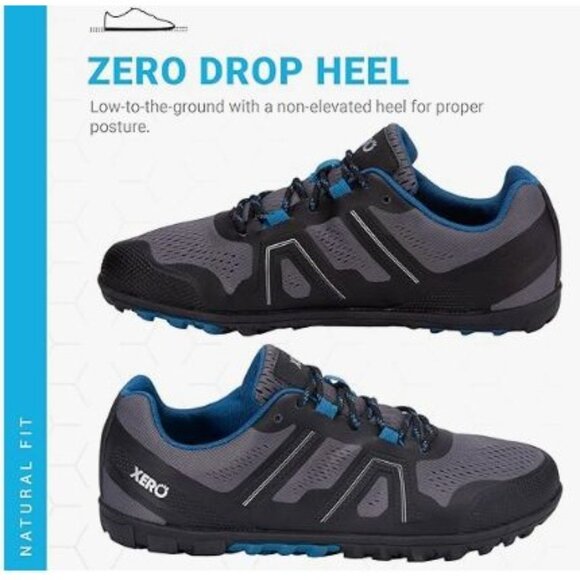 Xero Shoes Mesa Trail Size 8.5 Women’s Dark Gray Sapphire MTW-DGS EUC Box - Picture 12 of 15